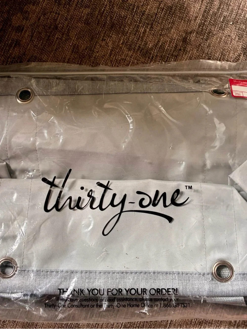 thirty-one Silver Insulated Tote with Black Logo